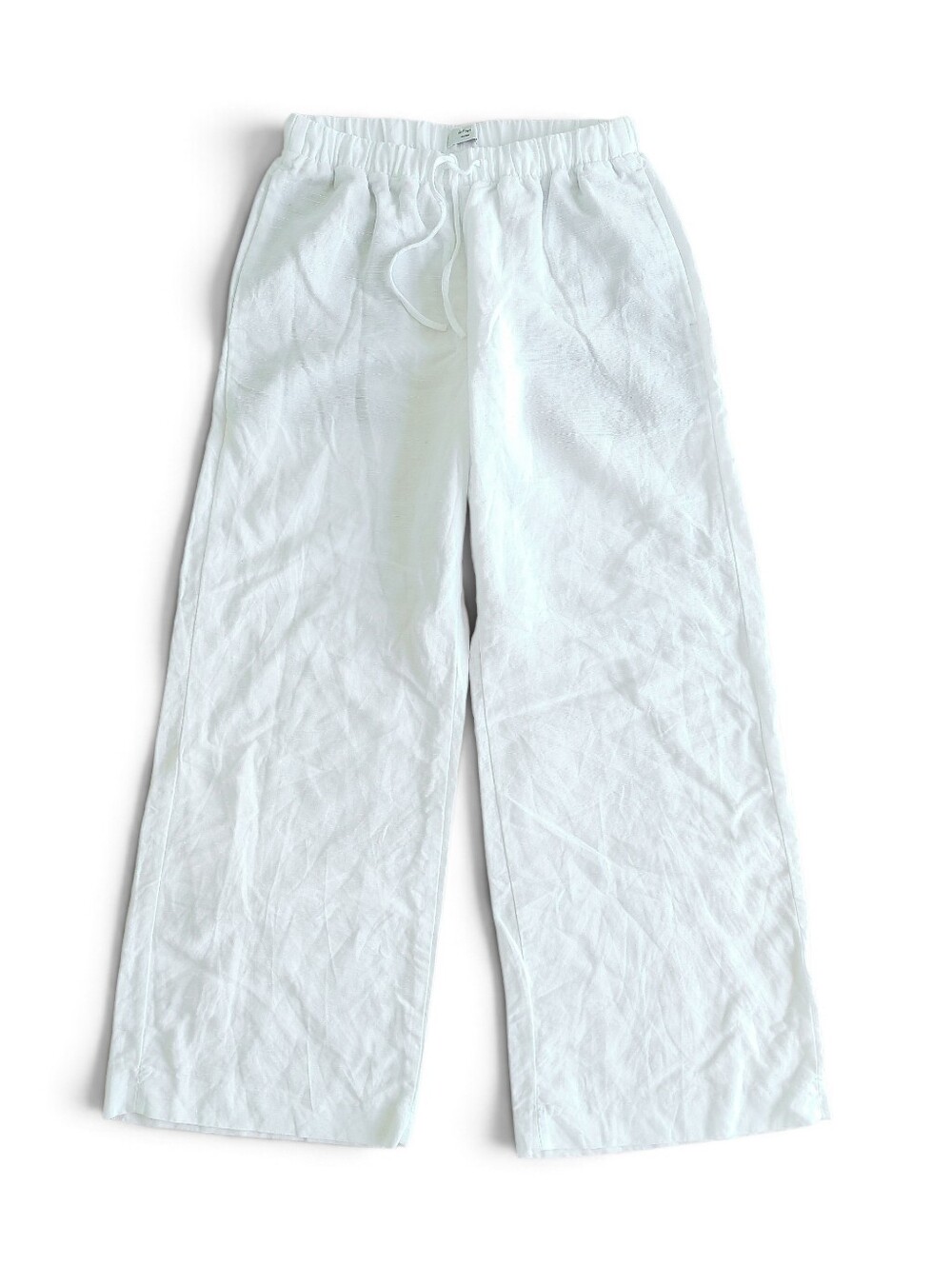 Aritzia Wilfred Linen Pant Women's S White Lounge Summer Wide Pants